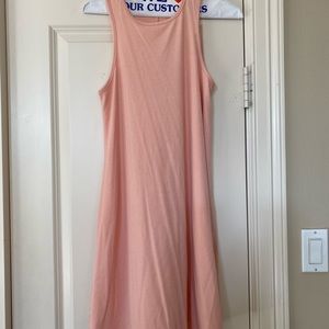 Pink Lily short flowy blush pink ribbed tank dress, new without tags
